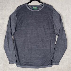 Alan‎ Paine Pure Merino Wool Jumper Men's US XL/UK 46 Crewneck Pullover Charcoal